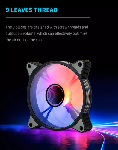 Cooler Fan Aigo Ar12 Pro Argb + Pwm 1 Fan Infinity Gamer Argb