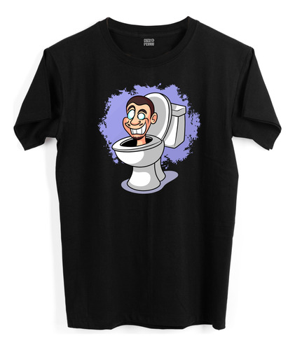 Playera Negra Skibidi Toilet Hombre Animación Youtube 1449