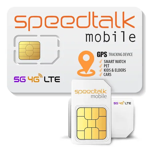 Sim Card Speedtalk Mobile Para Gps 5g 4g Lte - Plan 30 Días