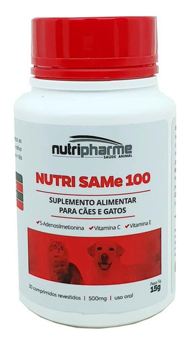 Suplemento Nutri Same 100 - Antioxid. (cães/gatos, 30 Comp)