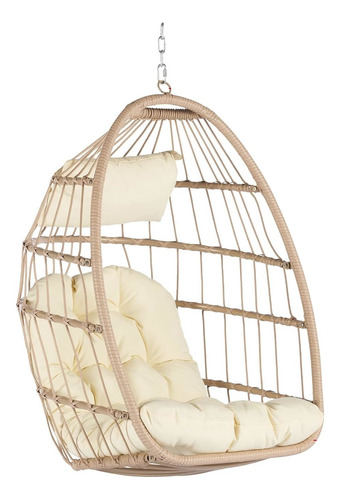 Columpio De Huevo S/soporte; Mimbre De Ratán; Caqui