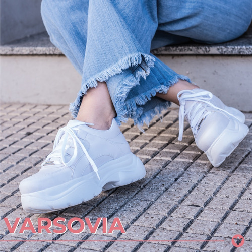 Imagen 3 de 10 de Zapatillas Moda Mujer Con Plataforma Sneakers Indra Varsovia