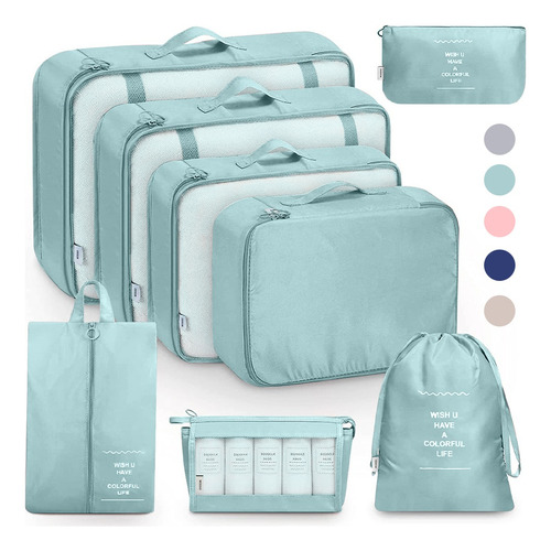 8pcs Bolsas Organizadoras De Maletas Para Viaje, Impermeable