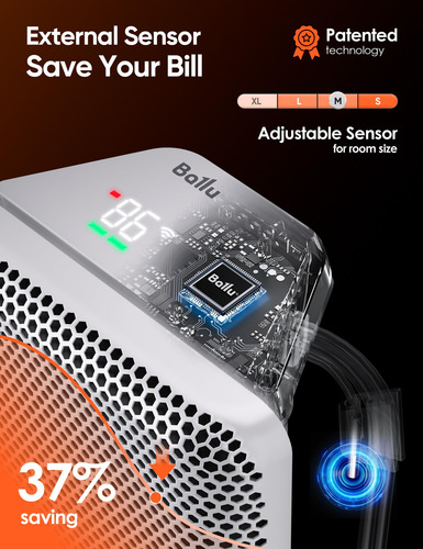 Calentador De Espacio Ballu De Convección 1500 W Con Termost