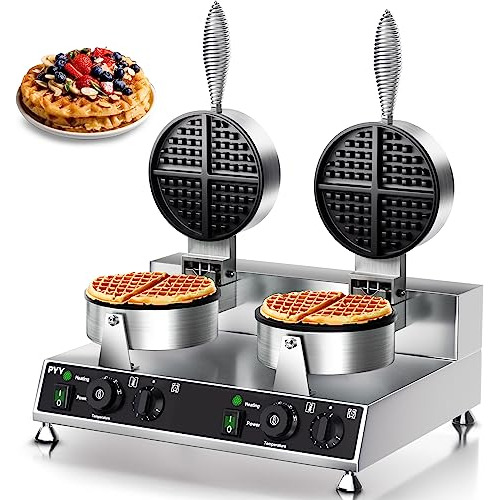 Pyy Commercial Waffle Maker Double Waffle Maker Large Stainl