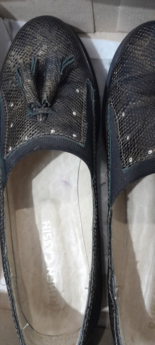 Zapatos Ruben Casin Cuero Reptil Marrón Oscuro 39 (Usado)