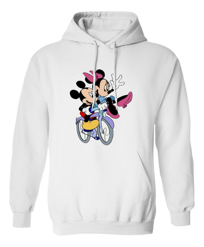 Sudadera Con Gorro Minnie Y Mickey Mouse Paseo Bicicleta Lov