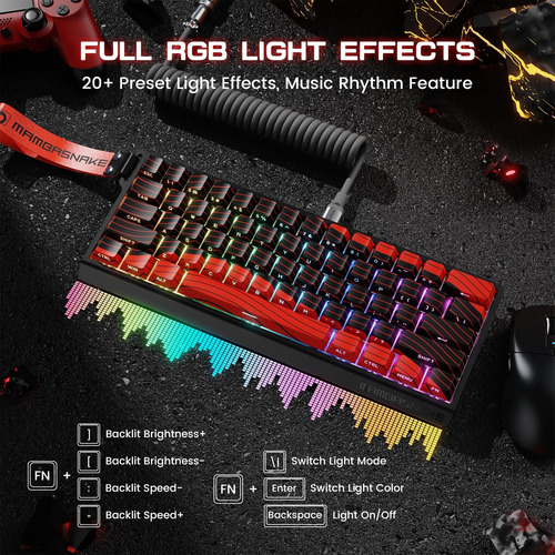 Teclado Mecánico Mambasnake X60he--60% Switch Magnético 8khz