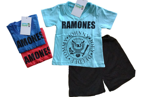 Conjunto Rock Bebe Remera Pantalon Nene Pink Floyd Ramones