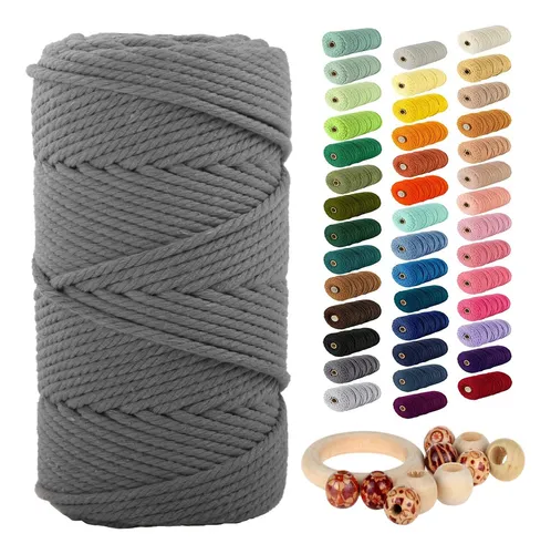 Cordón De Algodón Macramé De 5 Mm X 109 Yardas, 4 Hilos, A 4