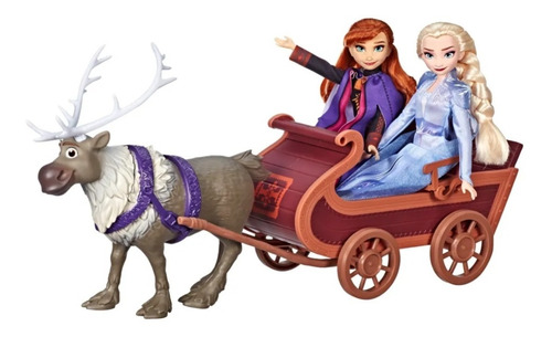 Muñecas Frozen Elsa Anna Sven Con Trineo Hasbro Mundo Manias