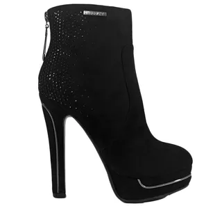 Botas Botinetas Chocolate Mujer Vestir Taco Hot Rimini