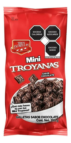 2 Pza Galletas Tres Estrellas Mini Sabor Chocolate 280 G