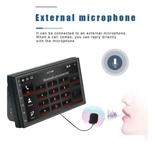 Reproductor Multimedia Para Coche Estéreo De 7 Pulgadas, Pan