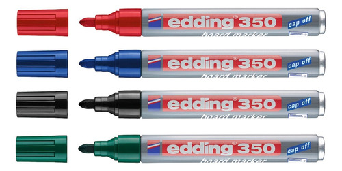 Marcador Borrable Tablero Recargable E-350 Colores Edding X4