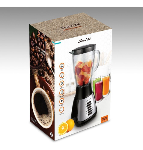 Licuadora Smart Tek Con Molinillo De Granos 500w 1.5lts