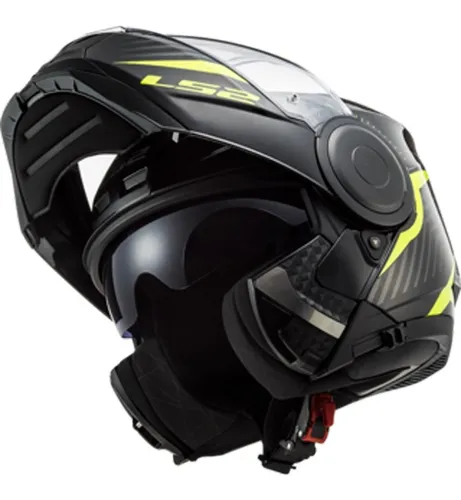 Casco Ls2 Modular 324 Rapid Negro Naranja Mate En Fas Motos