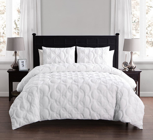 Âatoll Duvet Cover Set, King, Blanco