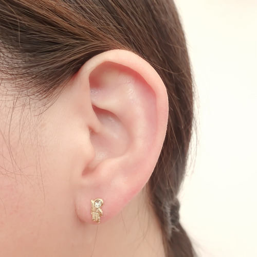 Amor Eterno - Broqueles Astronauta / Aretes / Oro 10k