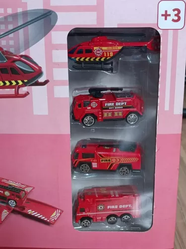 Pista corrida pequenos motoristas carro bombeiros dican