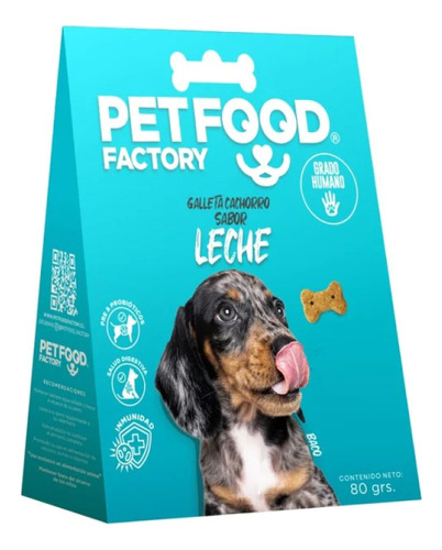 Pet Food Galletas Leche Para Perros Cachorro 80 Gr
