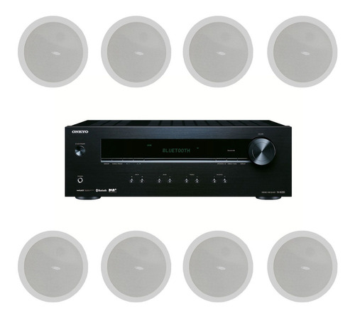 Kit Amplificador Onkyo Tx8220 Y 8 Bocinas Wharfedale C250