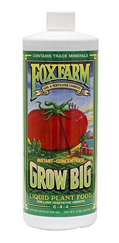 Fertilizante - Foxfarm Grow Big Liquid Fertilizer, 1 Quart B