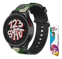 Comprar Pulseira De Silicone Camuflada 20mm Marca 123smart 123-cam-02 Marca 123smart Compativel Com Samsung Active 1 E 2 Galaxy Watch 4 5 6 7 Fe 40mm 42mm 43mm 44mm 45mm 46mm 47mm Classic Pro - Verde