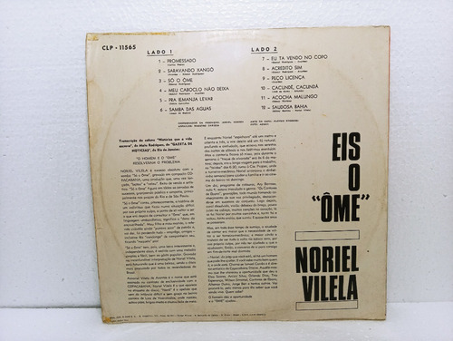 Imagem 4 de 4 de Lp Vinil Noriel Vilela Eis O Ôme