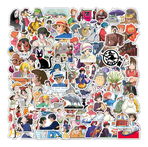 100 Calcomanias De Anime, Calcomanias De Anime Studio Ghibli