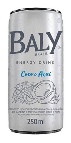 Energético Baly Coco E Açai Lata 250ml - Kit Com 6