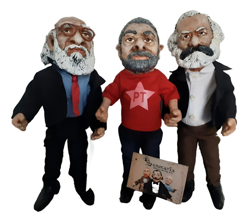 Marx, Lula E Paulo Freire 3 Bonecos De Latéx - Articulados