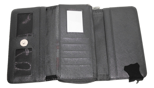 Cartera Piel De Charol Original Un Cierres Dama Elegante
