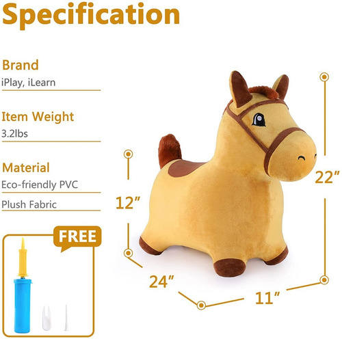 Montable De Caballo Para Niños Pequeños - Brinca Brinca 60cm