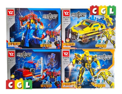 Auto Transformers Personajes  Armables Armatodo X Set 4 Pcs