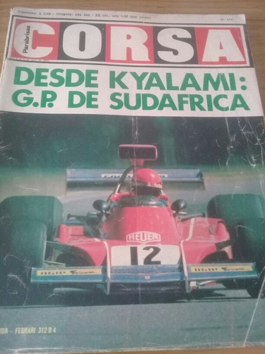 Revista Corsa 414 (1974) Triunfo Reutemann Kyalami F1 Berta (Usado)