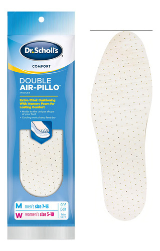 Dr. Scholl's Air-pillo Palmilhas Duplas Conforto Dos Pés