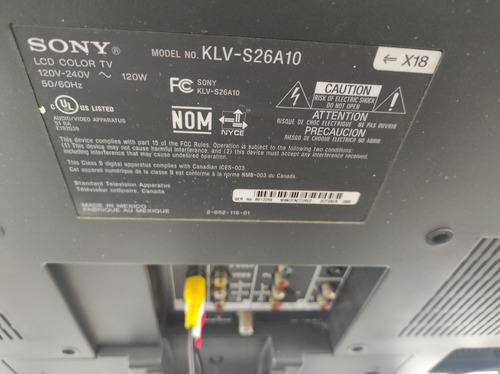 Imagen 4 de 6 de Tv Sony Bravia Klv-s26 A10 Lcd Hd-ready Flat Panel