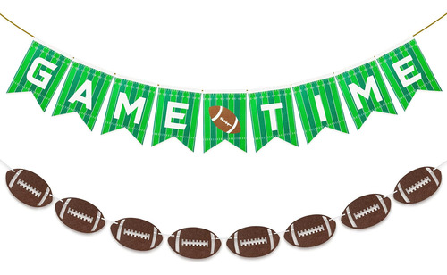 3sscha 2 Banderines De Arpillera De Fútbol Verde, Pancarta D