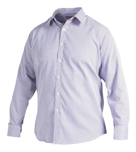 Camisa Trevira Urban Cuadros M/l Hombre Burdeo - 06002