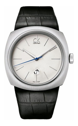 Reloj Calvin Klein Hombre Cuero Fecha Clasico Suizo K9711120