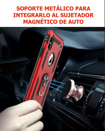 Funda Para iPhone 12 Pro Max Anillo Metal Uso Rudo +mica 10d