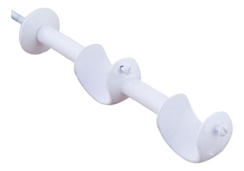 Suporte Para Parede Duplo Cromado 19/28 Mm 1 Furo Admirare Cor Branco