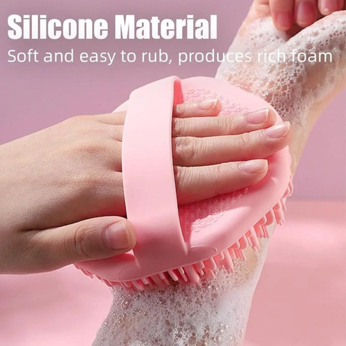 Silicone Body Scrubber With Handle Hook Up, Silicone Loofah
