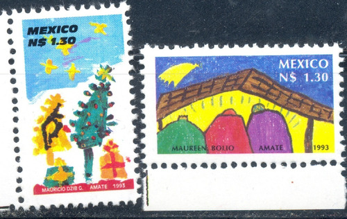 México  Serie Navidad Mexicana 1993 Dibujos Infantiles Mnh