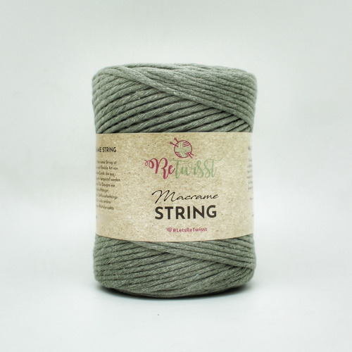 Macramé String Retwisst 3mm - Khaki