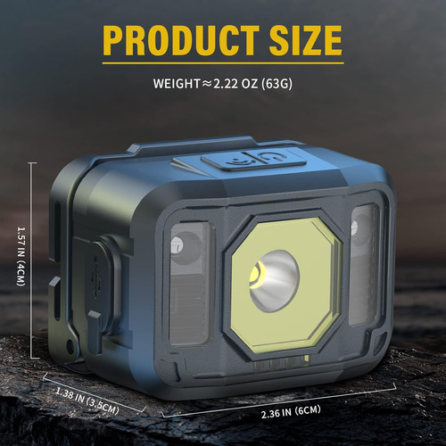 Faro Led Recargable Súper Brillante Con Sensor, Cob Led Blan