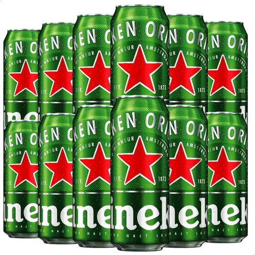 Cerveza Heineken Lata 473ml Rubia X12 Unidades