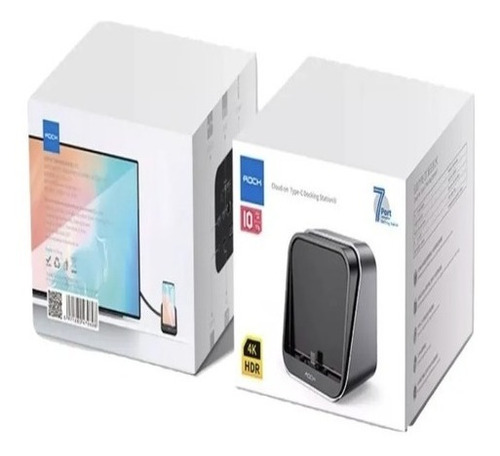 Imagen 10 de 10 de Hub Usb C 7 En 1 Hdmi Vga Rj45 3.5mm Usb 3.0 Cloud - Rock