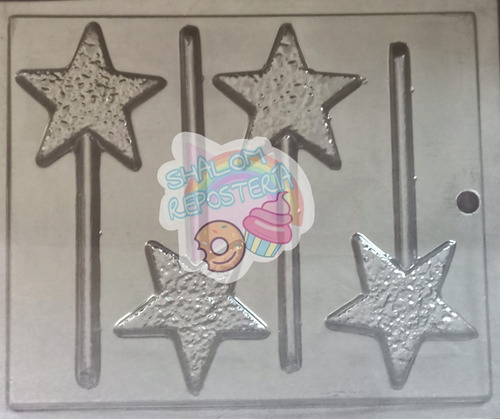 * Molde Paletas De Chocolate 4 Estrellas Rugosas Sailor Buzz